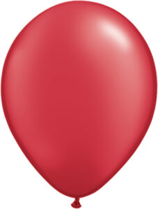 11 Inch Pearl Ruby Red Balloon