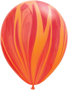 11 Inch Red Orange Rainbow Balloon