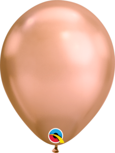 7 Inch Chrome Rose Gold Latex Balloon
