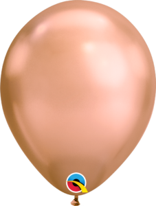 11 Inch Chrome Rose Gold Latex Balloon