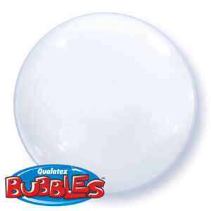 15-inch White Bubble Balloon