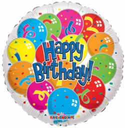 18 Inch Birthday Balloons Mylar Balloon