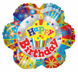 18 Inch Birthday With Cupcake Mylar Balloon