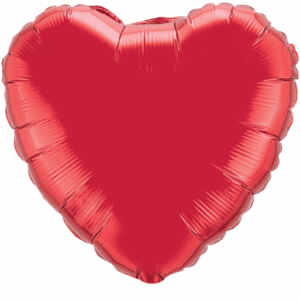 18-inch Ruby Red Heart Microfoil Balloon