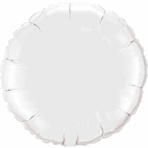 18-inch White Microfoil Balloon