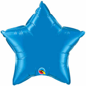 18-inch Sapphire Blue Star Microfoil Balloon