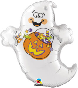 25 Inch Halloween Trick-Or-Treat Ghost Mylar Balloon