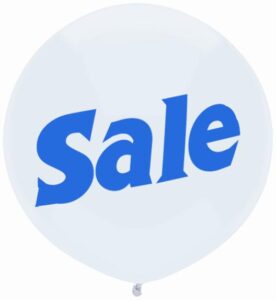 17 inch BSA Blue White Ink Sale Latex Balloons