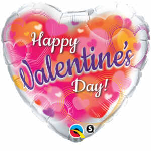 18 Valentine's Hearts Aglow Mylar Balloon