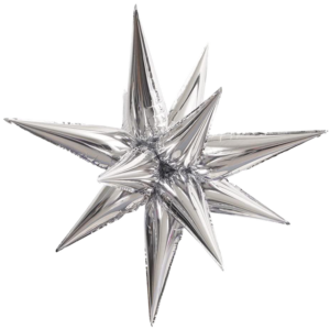 26 inch Silver Starburst Mylar