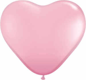 6 Inch Qualatex Pink Heart Latex Balloon