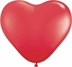 6 Inch Sempertex Red Heart Latex Balloon