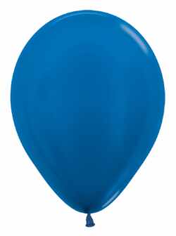 Sempertex 5 Inch Metallic Blue Balloon - 100ct