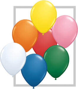 5 Inch Standard Assortment with White Balloon