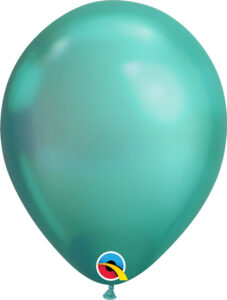 11 inch Chrome Green Balloons