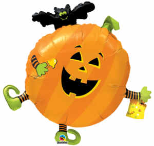 35 Inch Halloween Party Jack & Bat Mylar Balloon