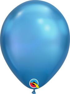 7 Inch Chrome Blue Latex Balloon