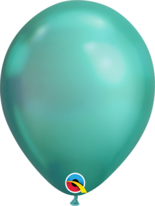 7 Inch Chrome Green Latex Balloon