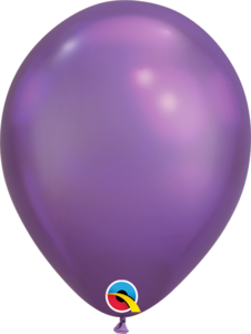 7 Inch Chrome Purple Latex Balloon