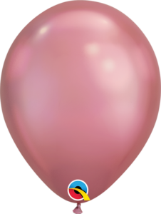 7 Inch Chrome Mauve Latex Balloon