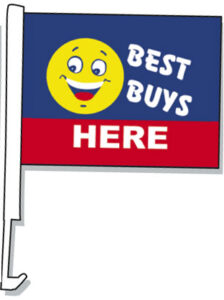 Best Buys Here Car Window Flag
