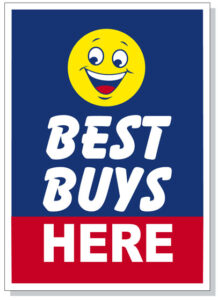 Best Buys Here Hood Sign