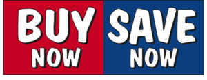 Buy Now Save Now Giant Cloth Banner