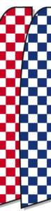 Checkered Swooper Flag Red White