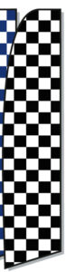 Checkered Swooper Flag White Black