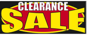 Clearance Sale Giant Cloth Banner