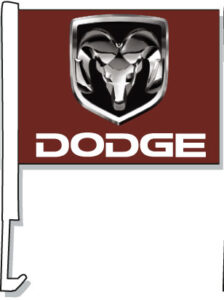 Dodge Car Window Flag