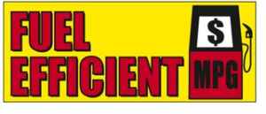 Fuel Efficient MPG Windshield Banner