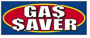 Gas Saver Windshield Banner Oval