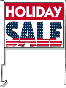 Holiday Sale Car Window Flag