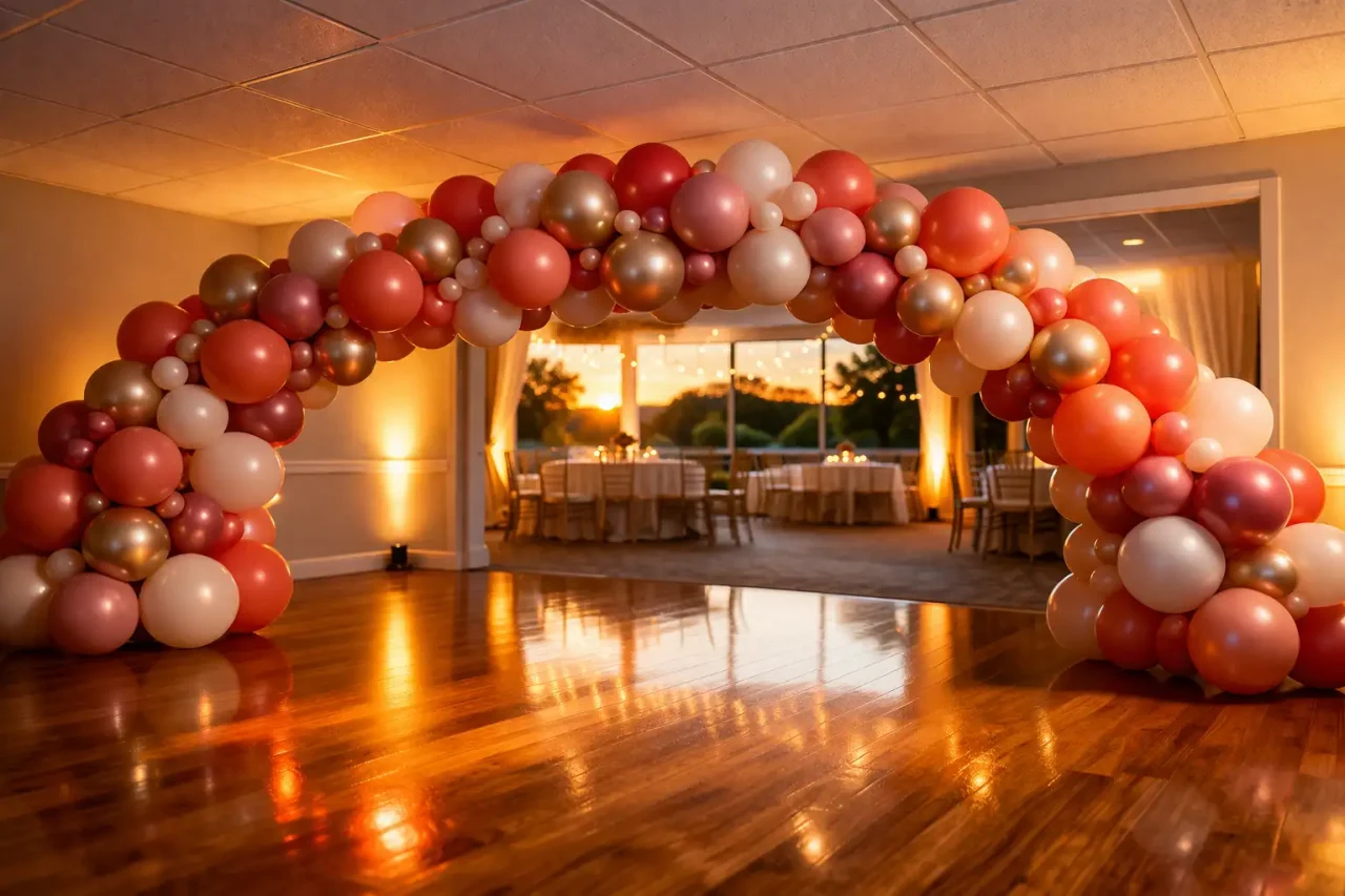 Balloon arch to show how many 11 inch balloons would be needed