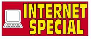 Internet Special Windshield Banner