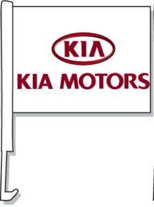 Kia Motors Car Window Flag