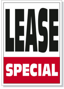 Lease Special Hood Sign