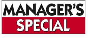 Managers Special Windshield Banner