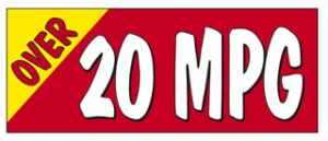 Over 20 MPG Windshield Banner