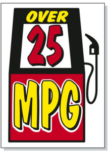 Over 25 MPG Hood Sign