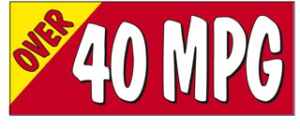 Over 40 MPG Windshield Banner