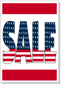 Patriotic Sale Hood Sign
