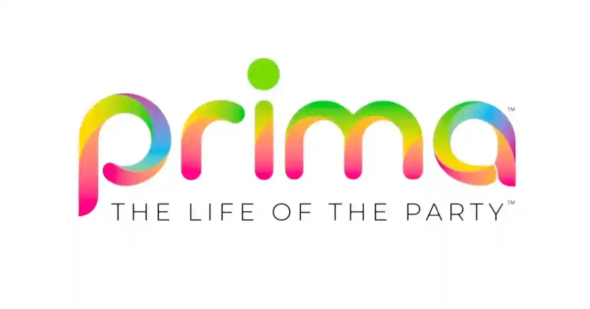Prima Balloons logo - Professional coordinated color system