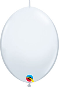 12 inch Qualatex Quick Link White Balloons (50 Count Bag)