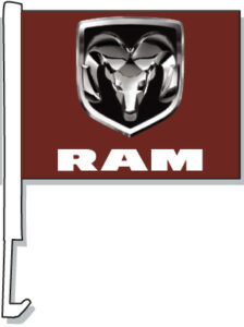 Ram Car Window Flag