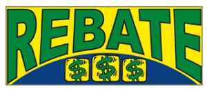 Rebate Windshield Banner