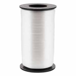 White Balloon Ribbon 3/16th 500 Yard Spool