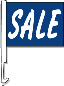 Sale Car Window Flag Blue