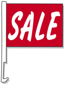 Sale Car Window Flag Red